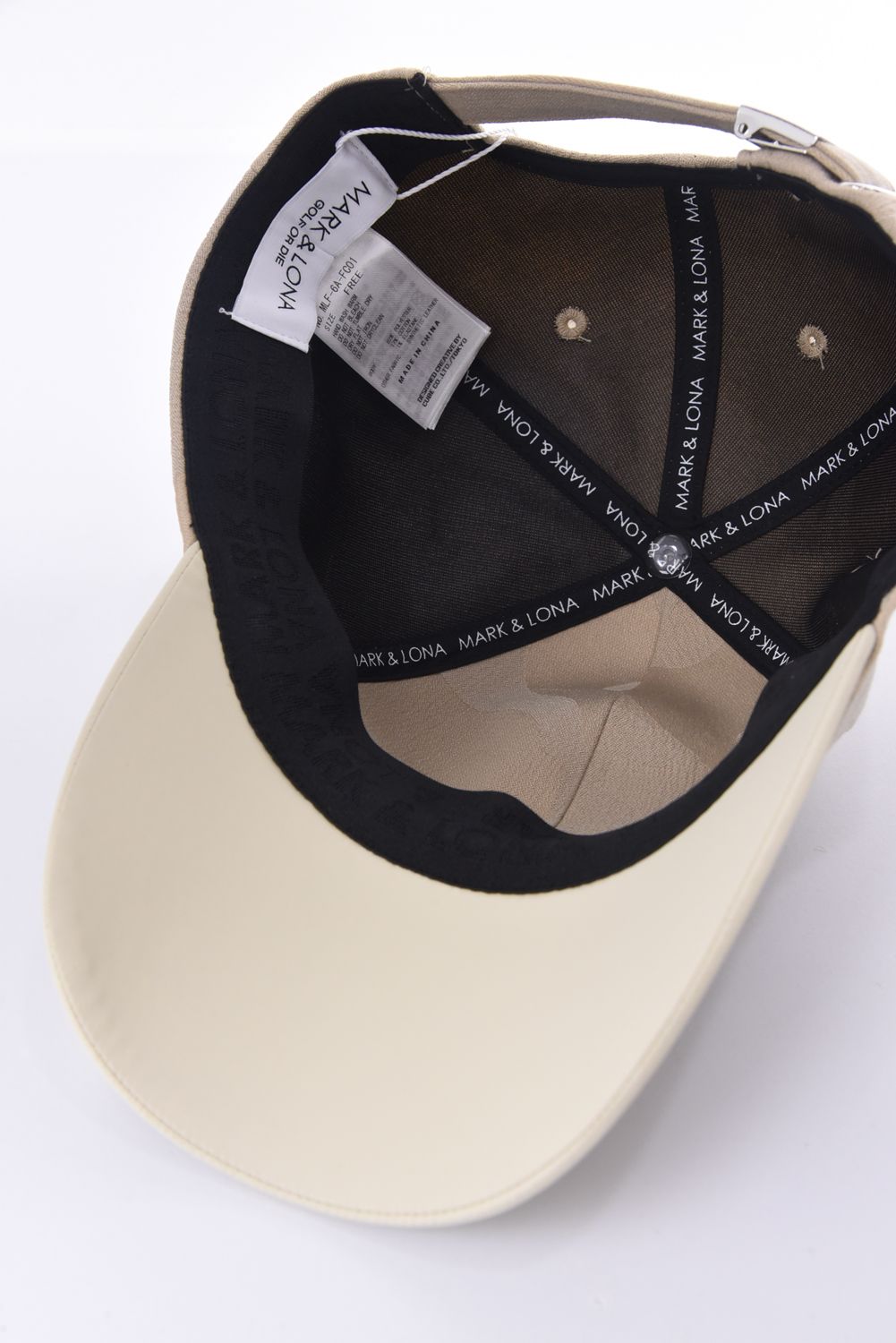 【26SS】 GAUGE CAMO LEATHER TRIM CAP / カモフラージュパターン 異素材切り替え  メタルプレート ベースボールキャップ (ベージュ)