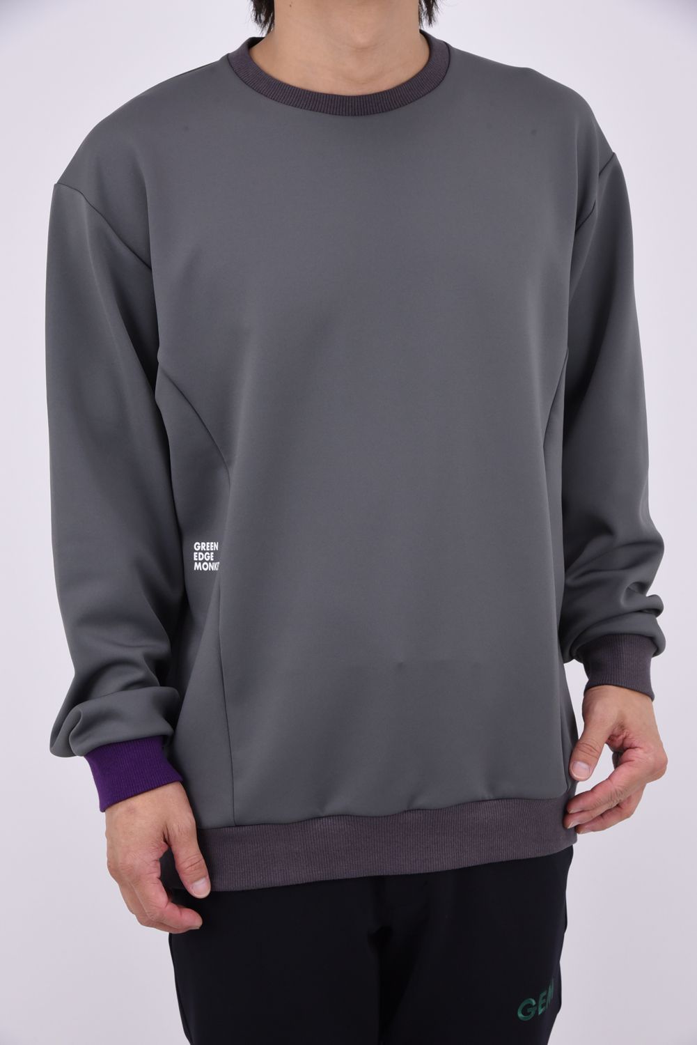 【26AW】 【ユニセックス対応】 JERSEY SWEATSHIRT / ダンボールニット バックプリント スウェットシャツ (グレー)