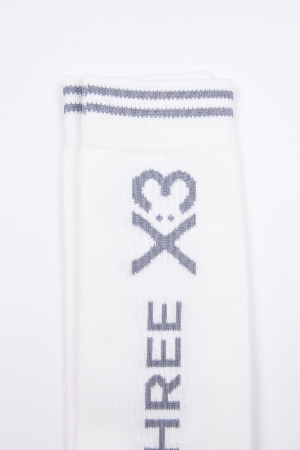 【レディース】 KNEE HI SOCKS / ブランドロゴ ニーハイソックス (ホワイト)