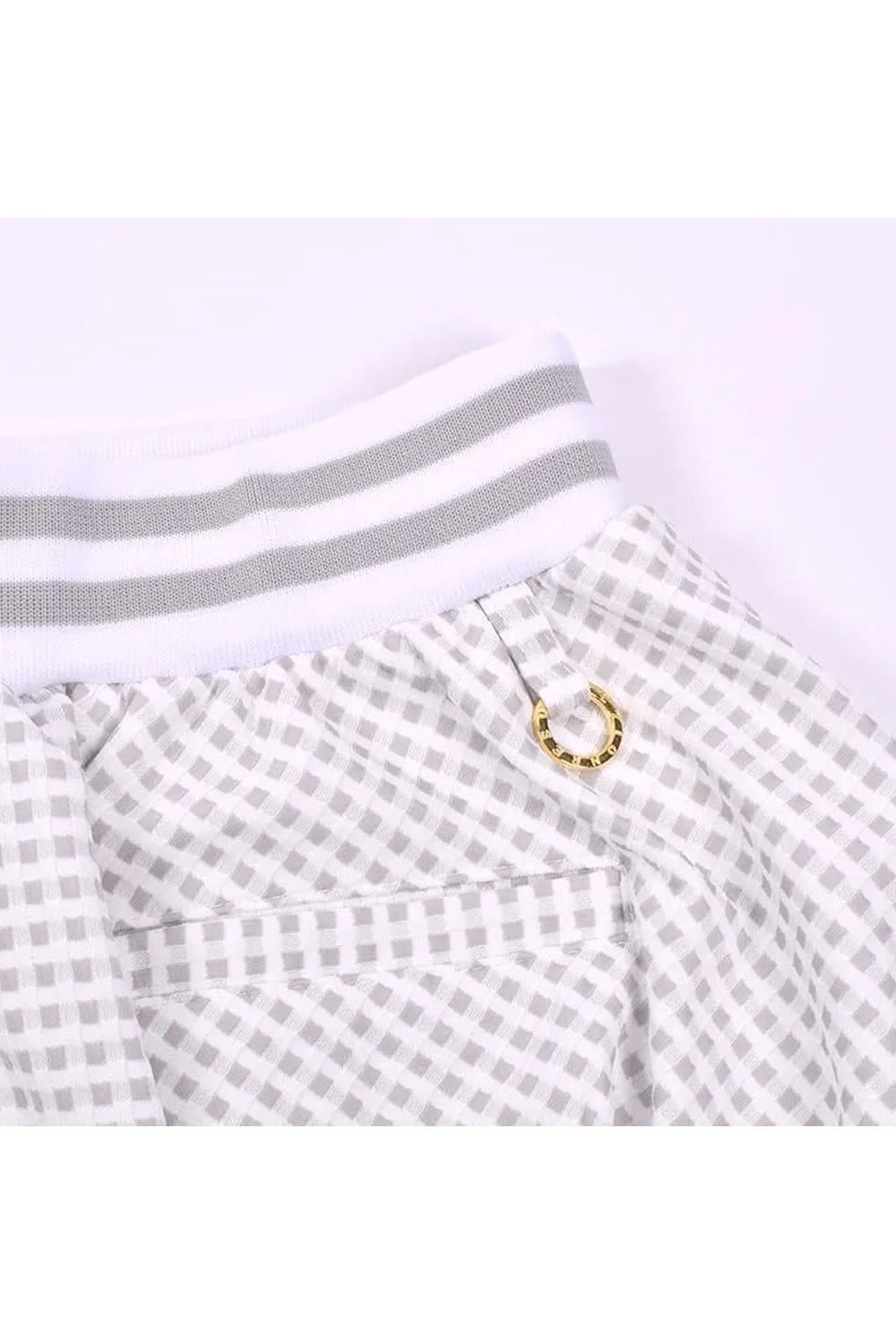 【26SS】【レディース】 GINGHAM CHECK FLARE SKIRT / ギンガムチェック フレアスカート (グレーベージュ)*