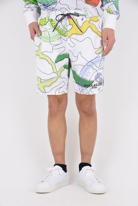 【26SS】 AXON CAMO PERFORMANCE SHORTS / 軽量ナイロンタフタ カモフラージュプリント ショートパンツ (ホワイト)