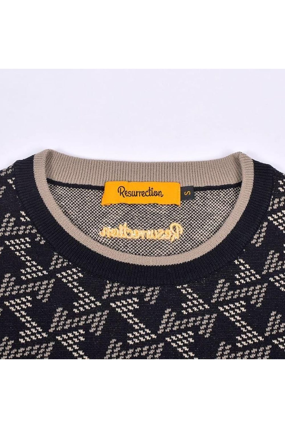 【25AW】【レディース】 GM JACQUARD LIGHT KNIT / GMジャカード クルーネック ライトニット (ブラック)*