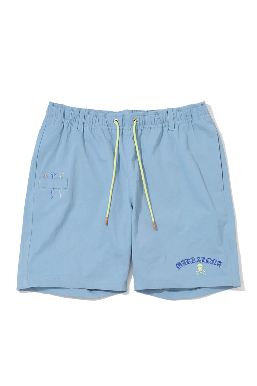 【26SS】 SOVEREIGN UTILITY TWILL SHORTS / ポリエステルツイル ブラックレターフォントロゴ ショートパンツ (サックス)