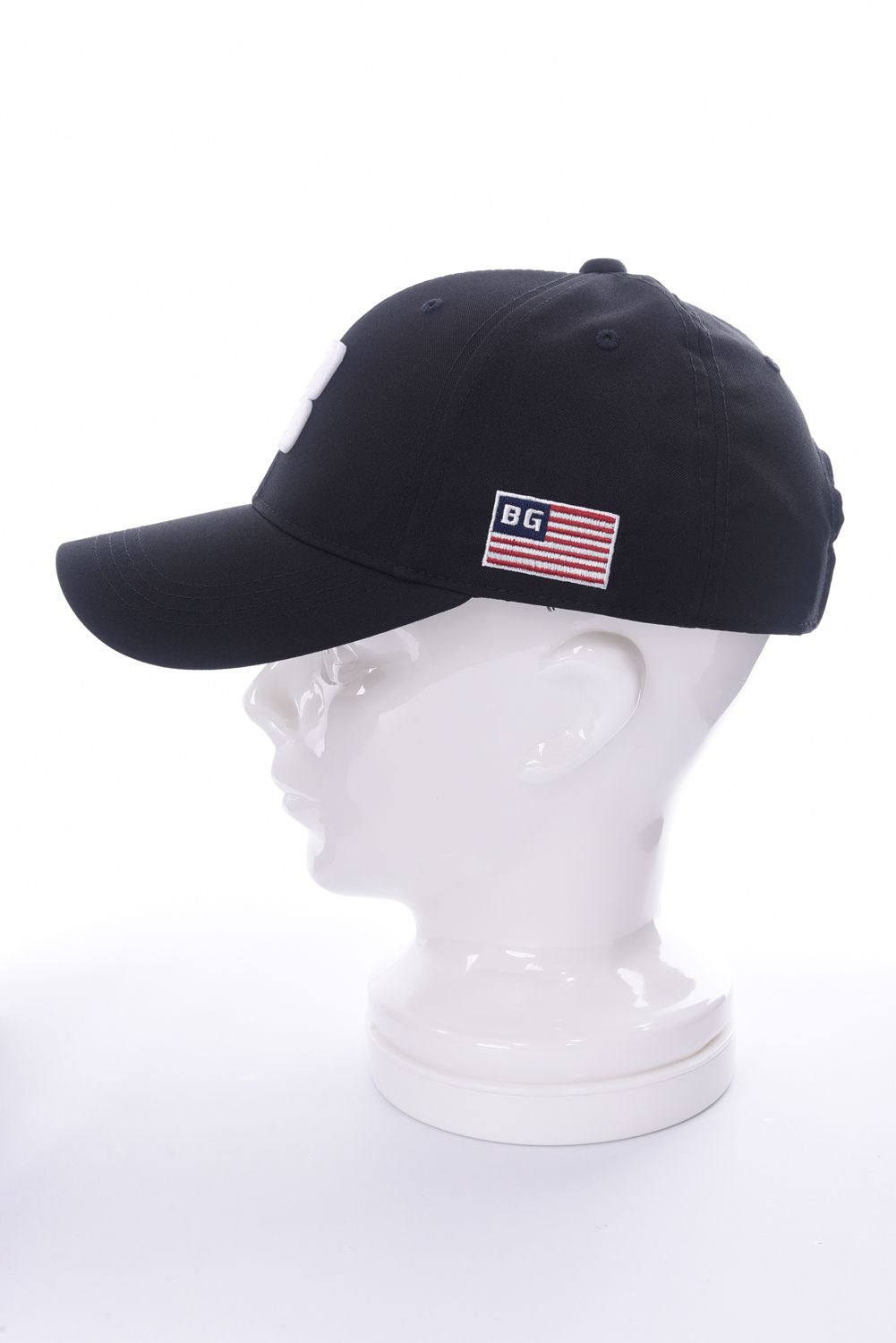 MENS INITIAL CAP / イニシャルワッペン キャップ ブラック