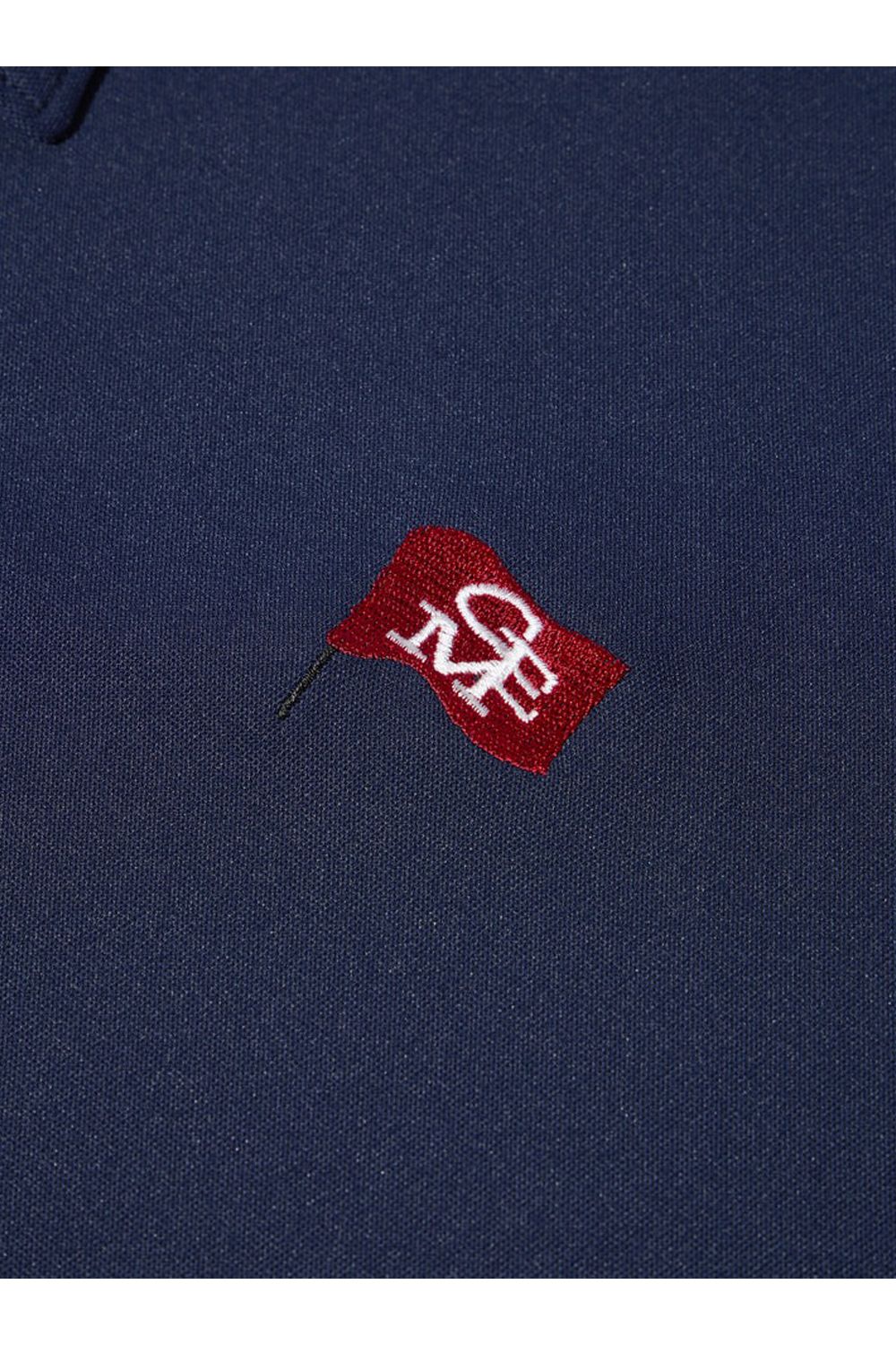 【26SS】 MICRO KANOKO COOL POLO / マイクロカノコ素材 バックロゴプリント ポロシャツ (ネイビー)
