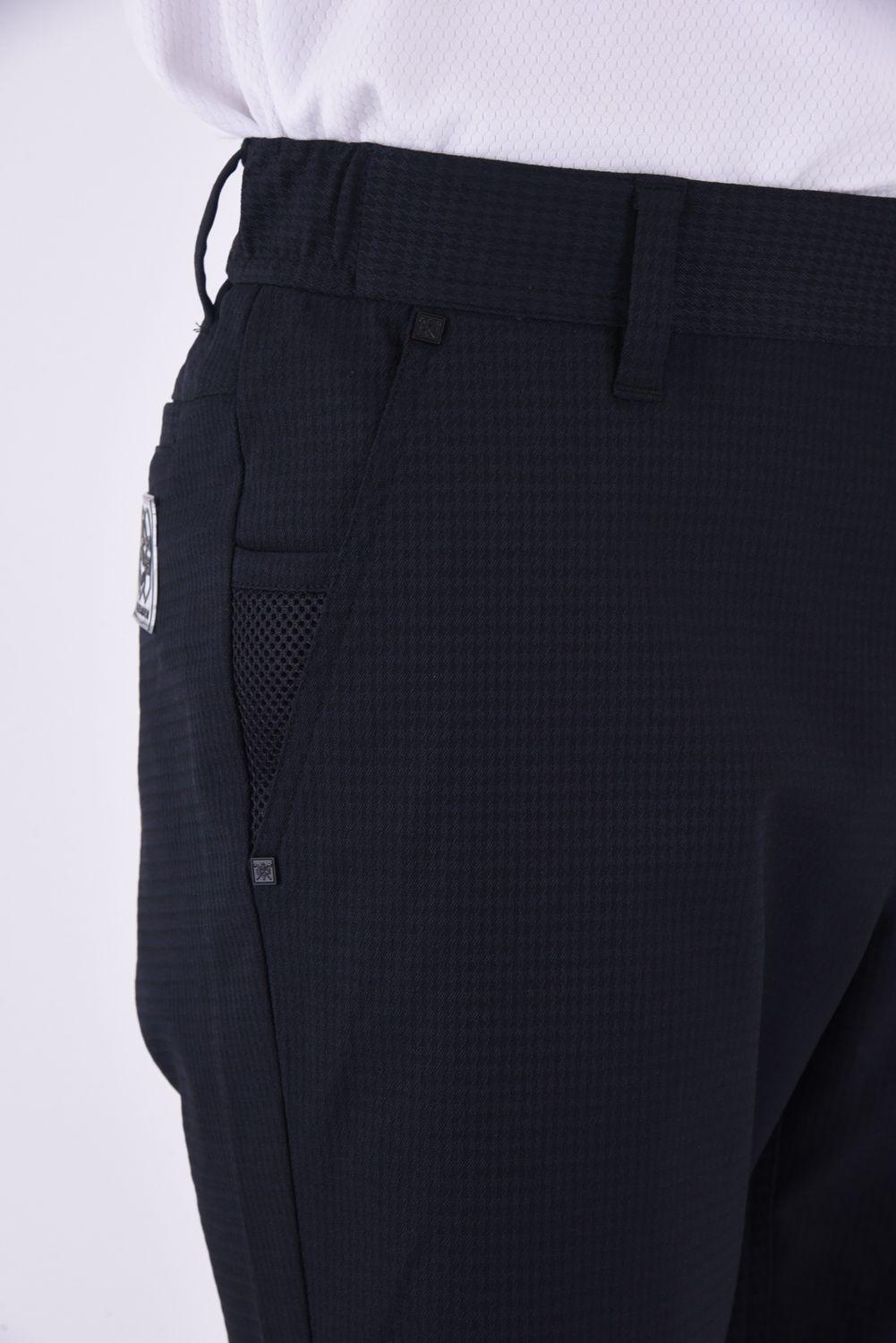 【ABSOLUTE】 DRY STRETCH CHIDORI JQ SHORTS / 千鳥柄 ジャガード ストレッチ ショートパンツ (ブラック)