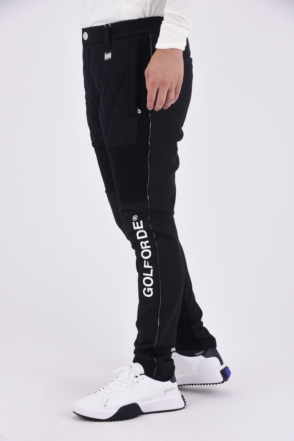 SYNAPCE QUILTED HYBRID TAPERED PANTS / キルティング ハイブリッド パンツ (ブラック)