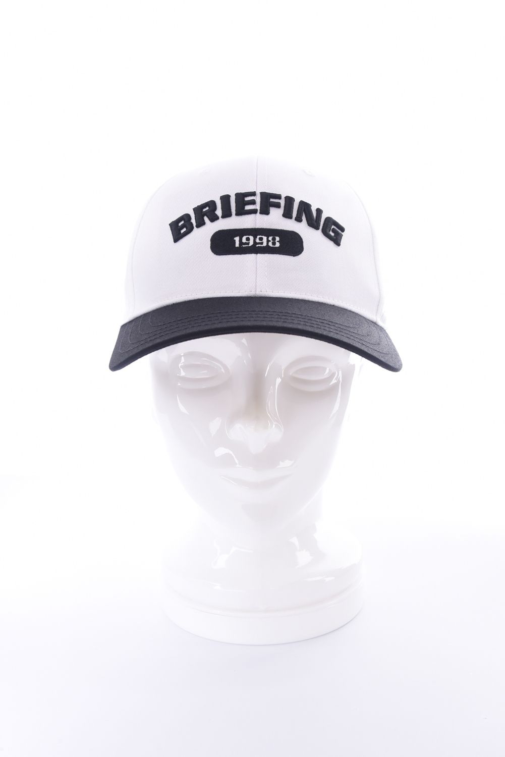 【26SS】 MEN’S COLLEGE LOGO CAP / カレッジ風ロゴ バイカラー キャップ (ホワイト)