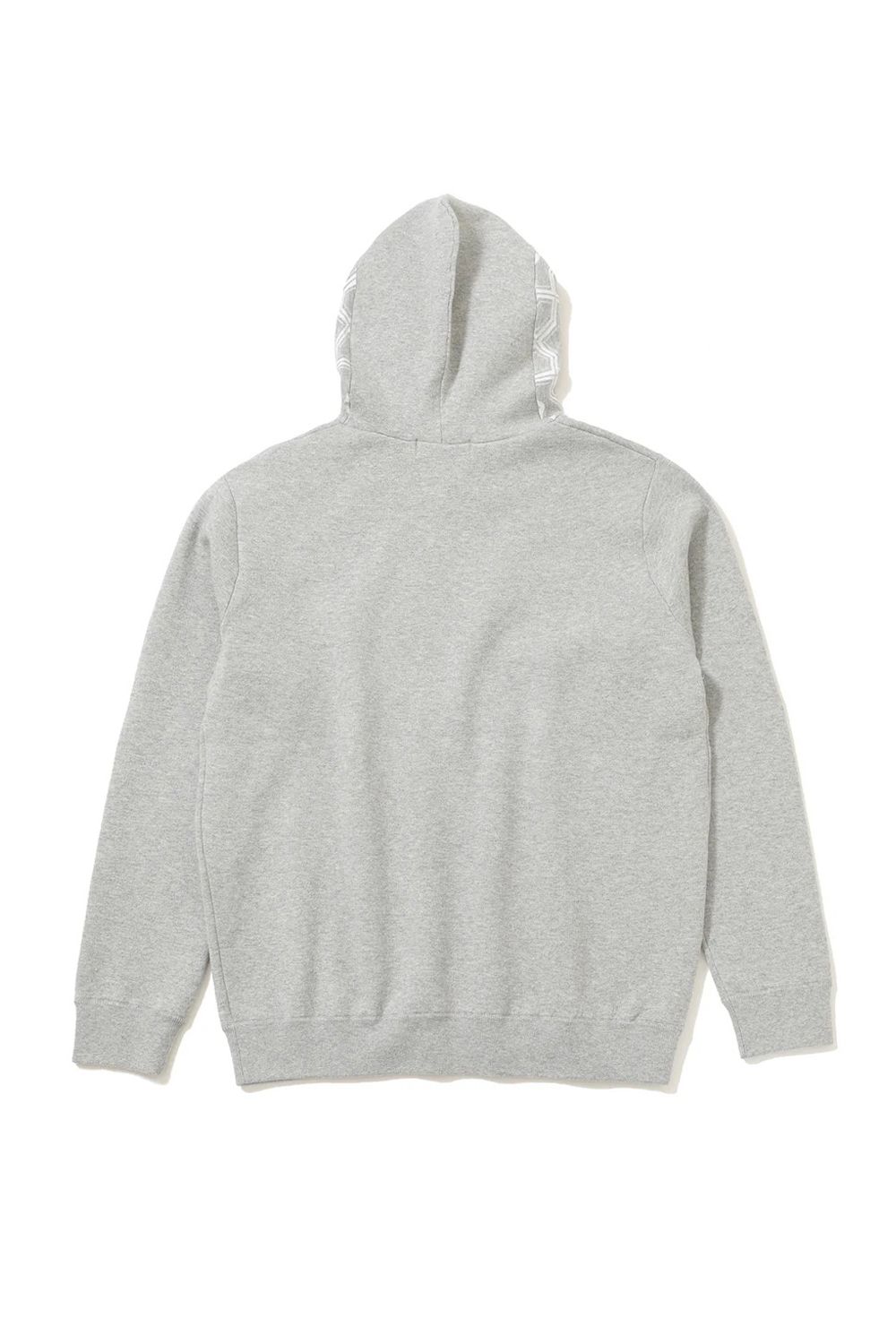 【2026SS 木村拓哉さん着用 VOL.1】 STELA CO CASH BLENDED HOODIE / ジオメトリックパターンジャカード プルオーバーニットパーカー (グレー)