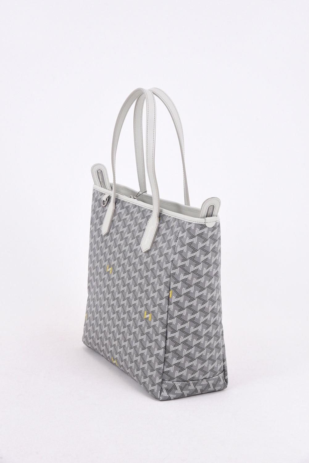 LANIUS BIZ (ラニウス ビズ) / ブランドオリジナルテキスタイル ビジネストートバッグ (シルバーグレー)*