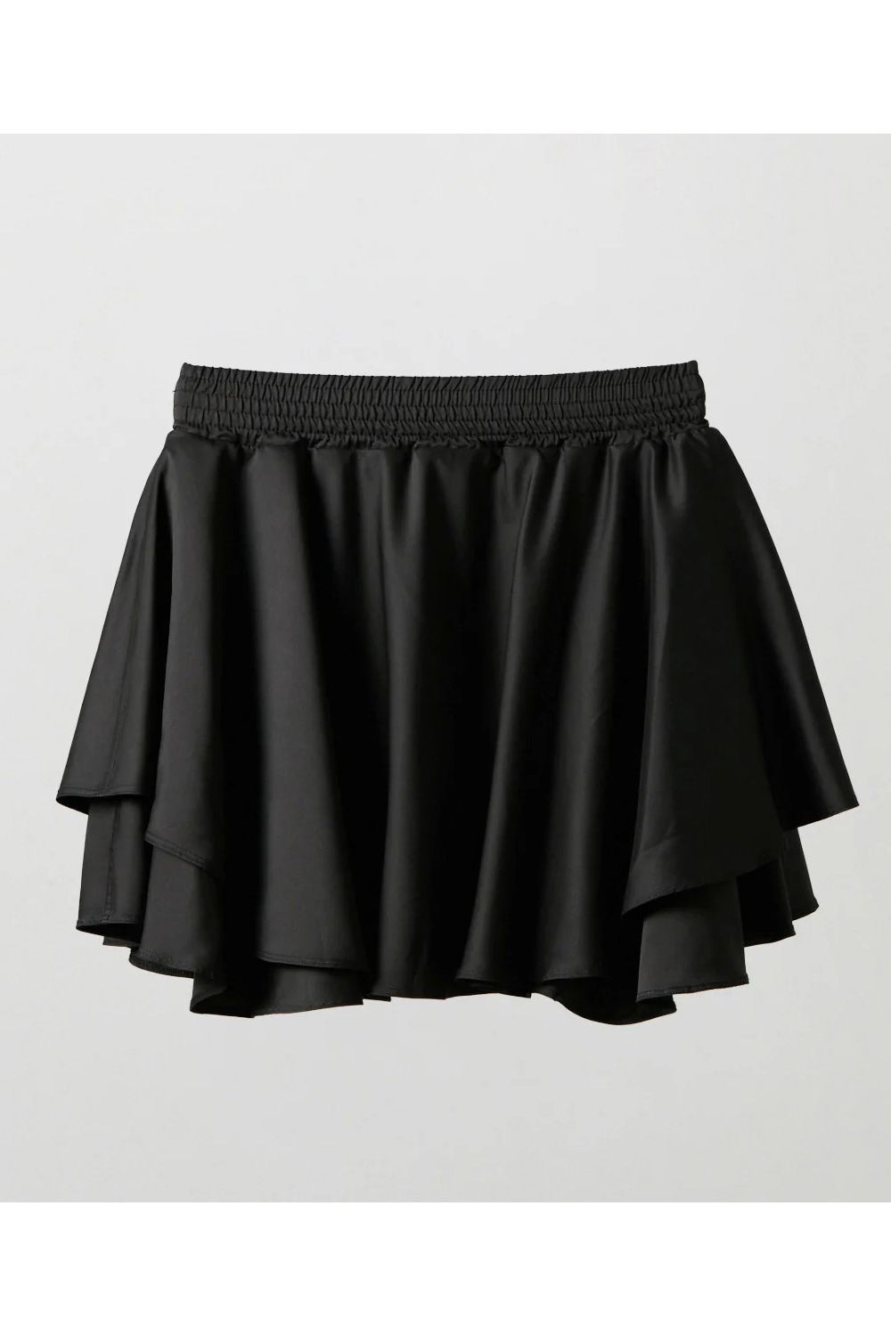【26SS】【レディース】 DOUBLE-FACED DRAPED SKIRT / ダブルフェイスドレープスカート (ブラック)