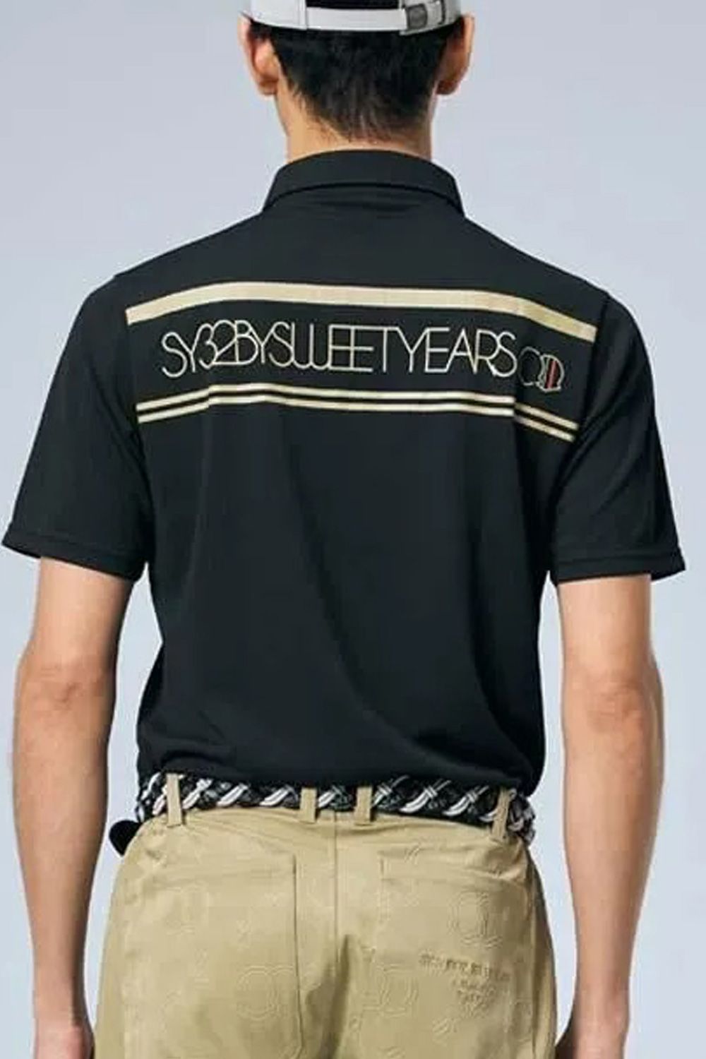 【26SS】 WAVE JQ BACK PRINT POLO / ウェーブ ジャカード バックプリント ポロシャツ (ブラック)