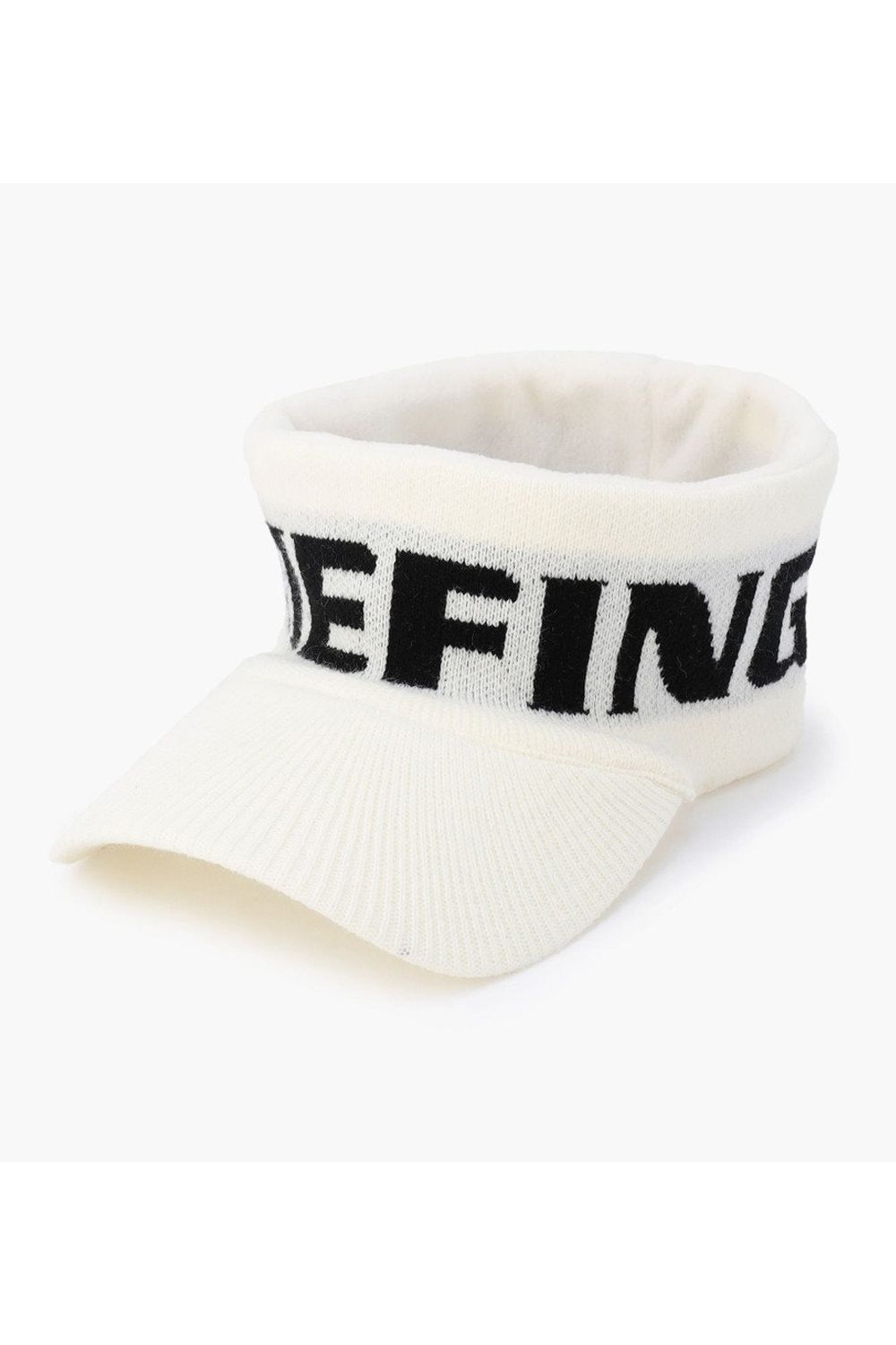 KNIT VISOR / ブランドロゴジャカード ニットサンバイザー (アイボリー)