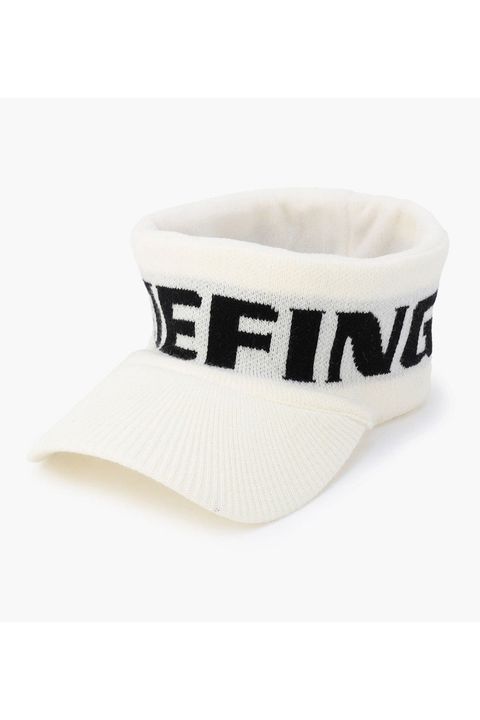 KNIT VISOR / ブランドロゴジャカード ニットサンバイザー (アイボリー)