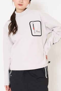 【26AW】【レディース】 SEAL RF MOCK / 胸ポケット サイドロゴ 長袖モックネックTシャツ (グレー)