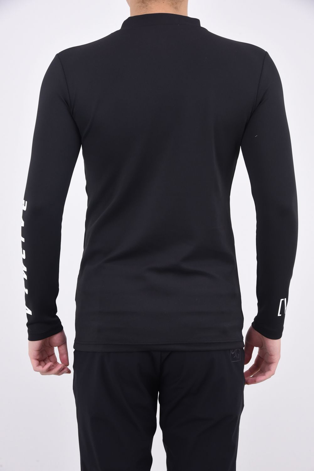 LOGO INNER MOCK / 接触冷感 インナーモックネック Tシャツ (ブラック)
