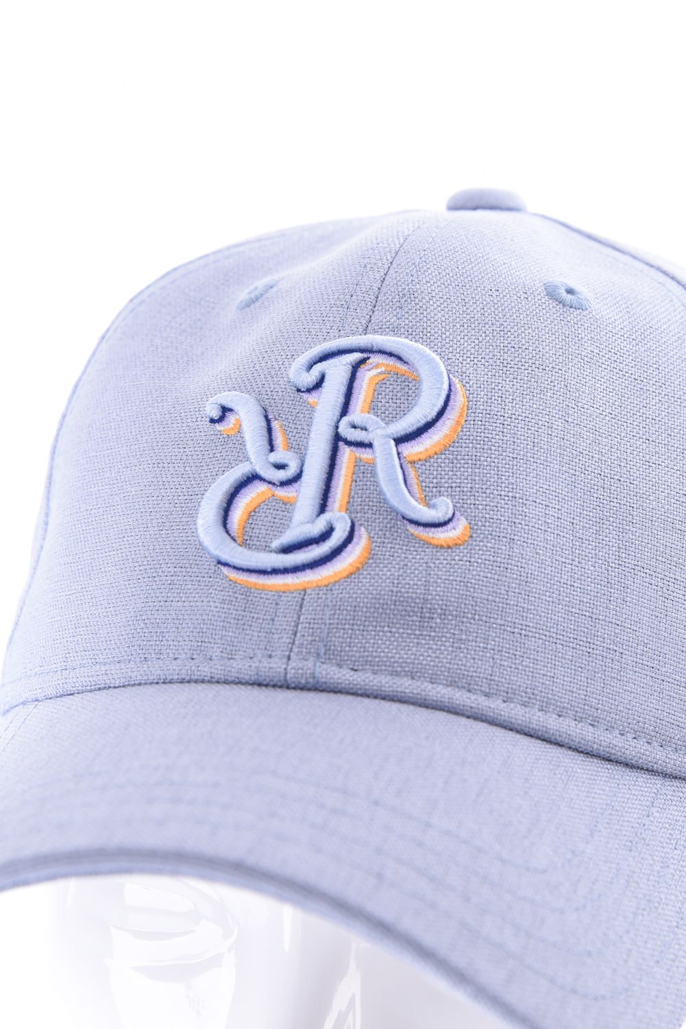 【26SS】 FIVE CONSECUTIVE CAP / リネンライク RRロゴ刺繍 キャップ (サックス)