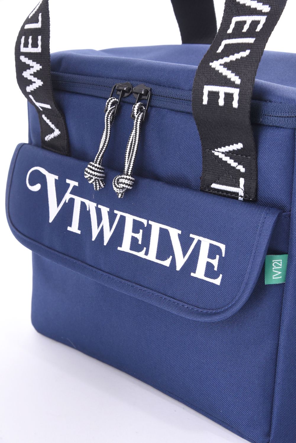 【26SS】 DOUBLE LOGO COOL BAG / ブランドロゴ刺繍 ボックス型クーラーバッグ (ネイビー)