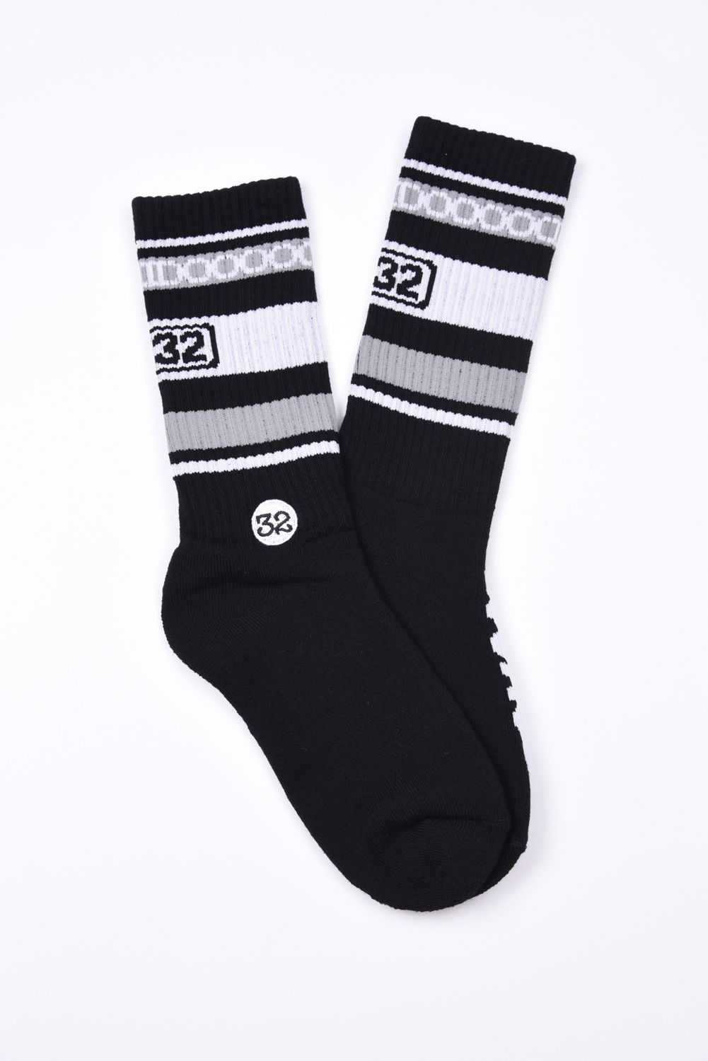 【26AW】 ORIGINAL LINE SOCKS / ラインデザイン ミドルソックス (ブラック)