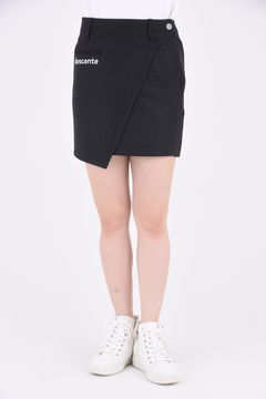 【レディース】 デサントロゴ 起毛スカート (ブラック)