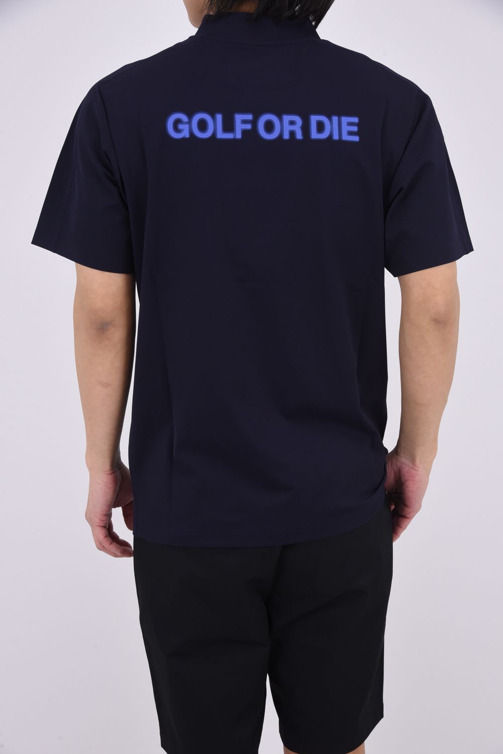 【26SS】 ICON SKULL STRETCH NYLON PIQUÉ MOCK / ナイロンカノコ アイアンスカルプリント モックネックTシャツ (ネイビー)