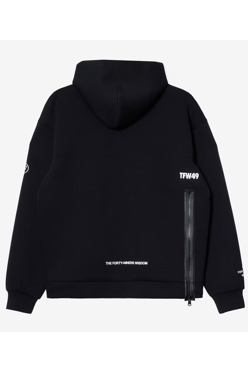 【26AW】 CARDBOARD MATERIAL HOODIE / ダンボールニット サイドジップ プルオーバーフーディー (ブラック)
