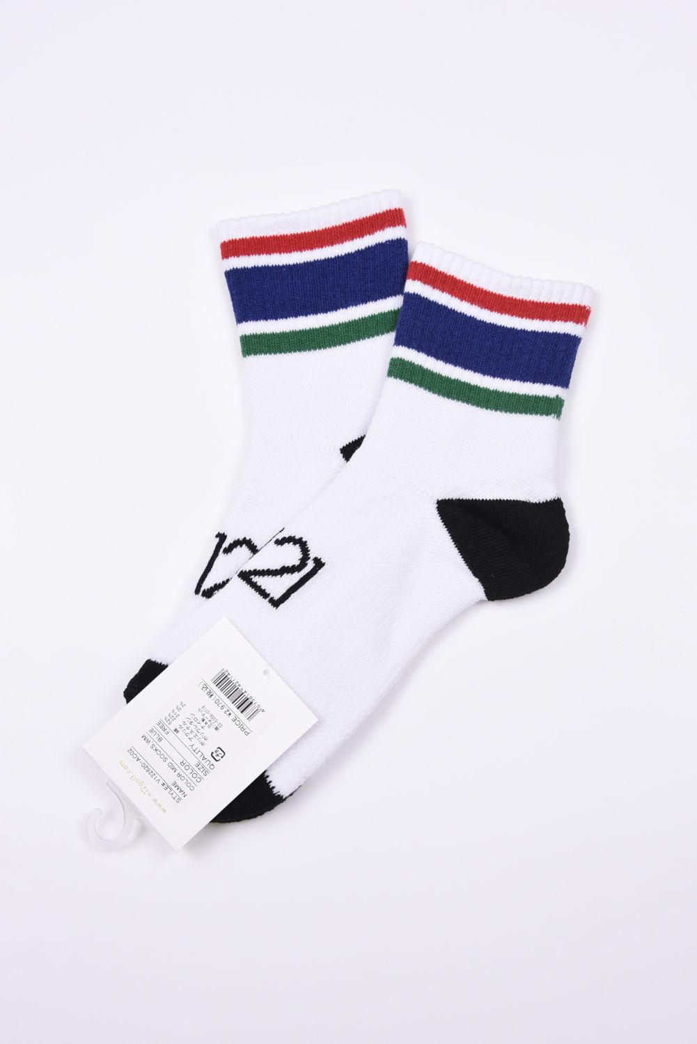 【26AW】【レディース】 COLOR MID SOCKS_WM / カラーライン ミドルソックス (ブルー)