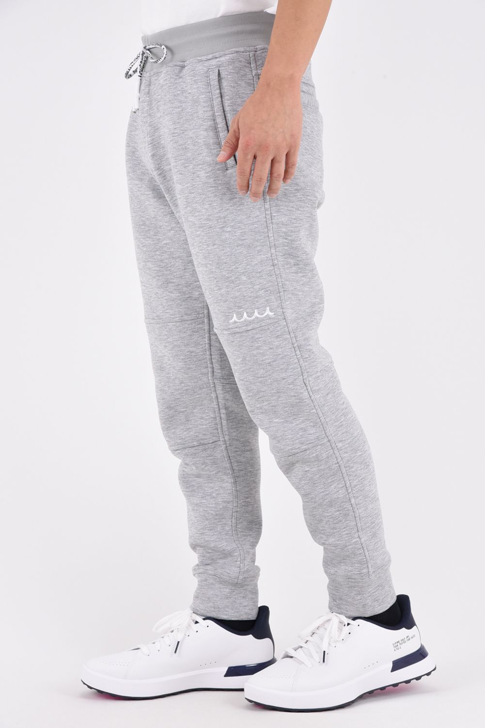 【26AW】 BONDING JOGGER PANTS / ボンディング素材 ワンポイントロゴ ジョガーパンツ (グレー)