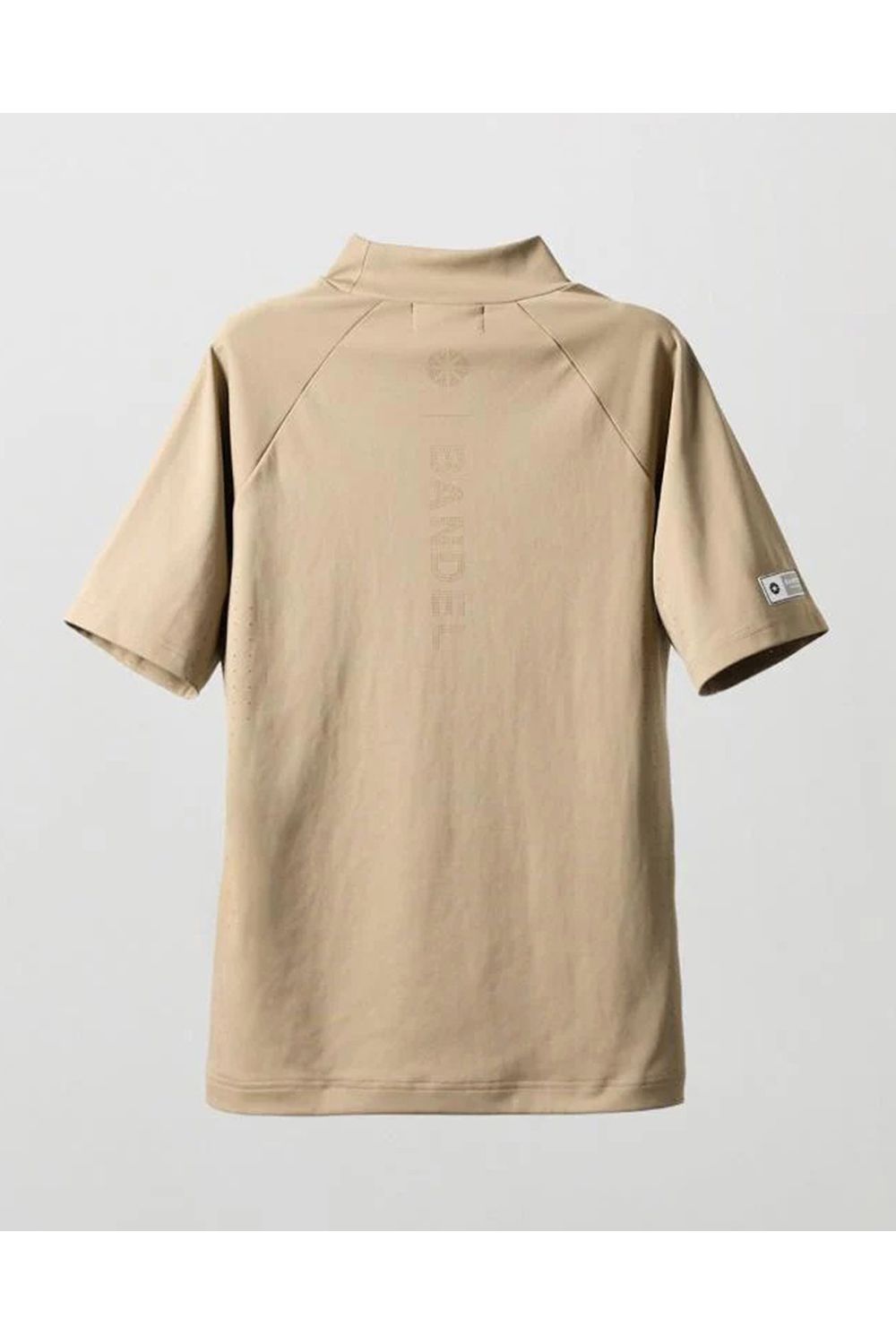 【26SS】 【レディース】 HEAT PUNCHING MOCK NECK / バックロゴ パンチング モックネックTシャツ (サンドカーキ)