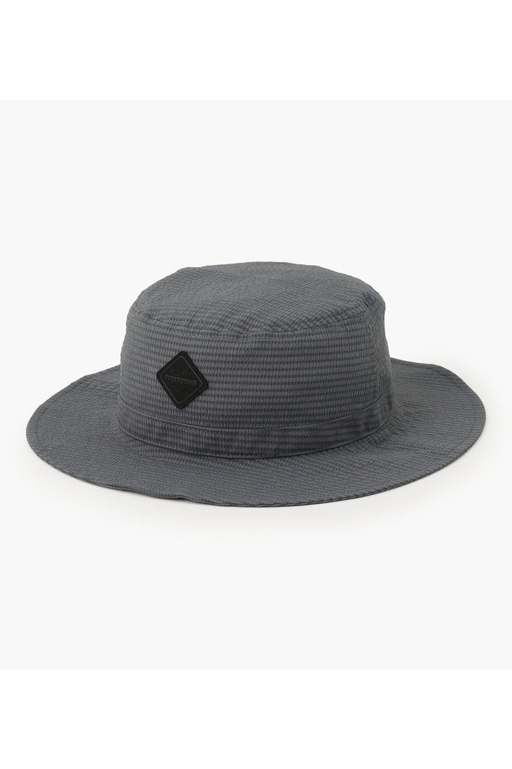 【26SS】 MEN’S SEERSUCKER WIDE HAT / シアサッカー ダイヤモンドロゴ ワイドハット (チャコール)