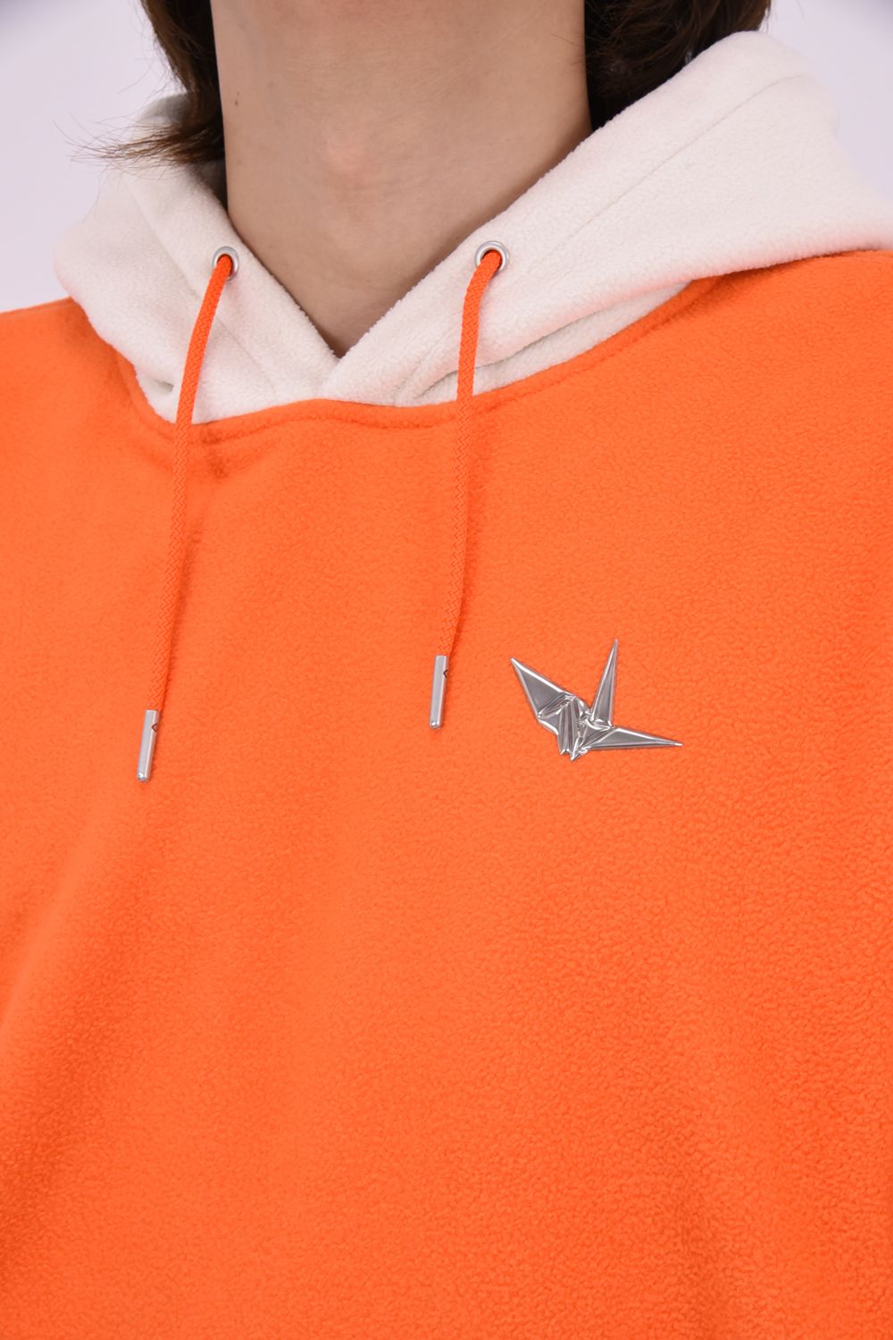 【26AW】 Fleece Hoodie / ツートーン フリースパーカー (オレンジ/ホワイト)