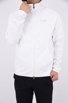 MENS GM JACQUARD ZIP UP HOODIE /  GMジャガード ジップアップ パーカー (ホワイト)