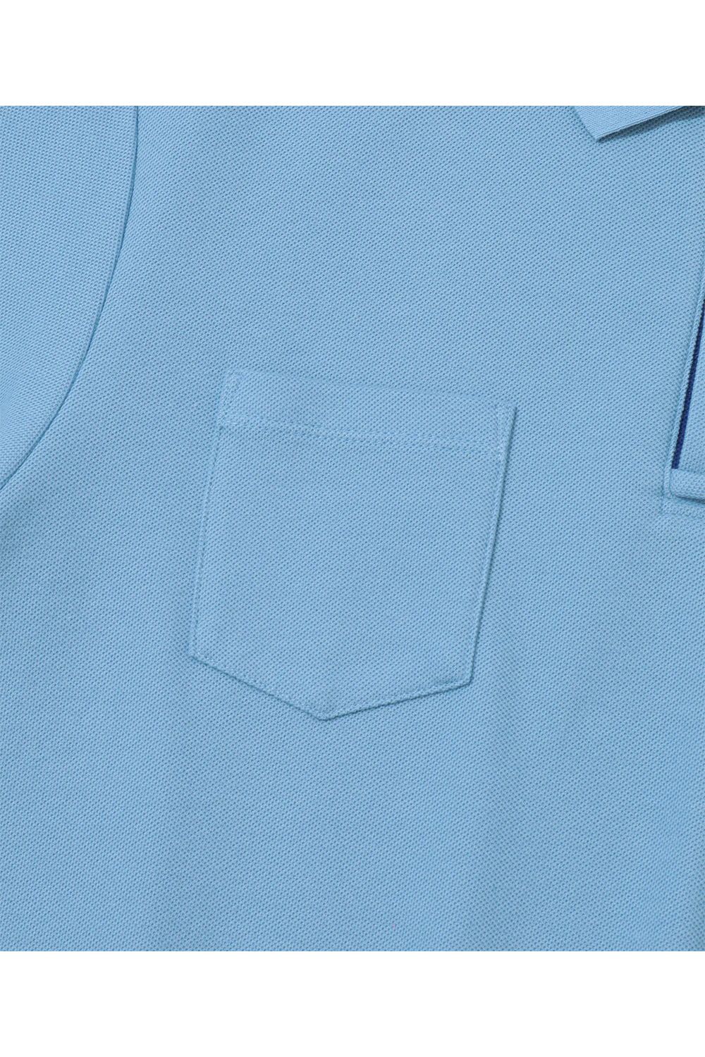 【26SS】 BONES PIQUE POLO / カノコ素材 ジャパンメイド BONEプリント ポロシャツ (サックス)