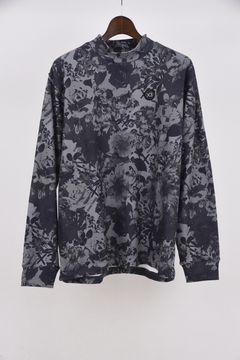 【25AW】 FLOWER CAMO L/S HIGHNECK / フラワーカモ ロングスリーブ ハイネックTシャツ (グレー)