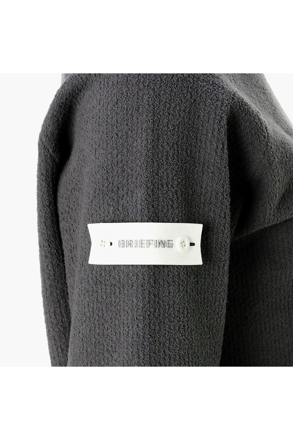 【26AW】【レディース】 WOMEN’S AIRY YARN KNIT CREWNECK / エアリーファブリック ブランドロゴ クルーネックニット (チャコール)