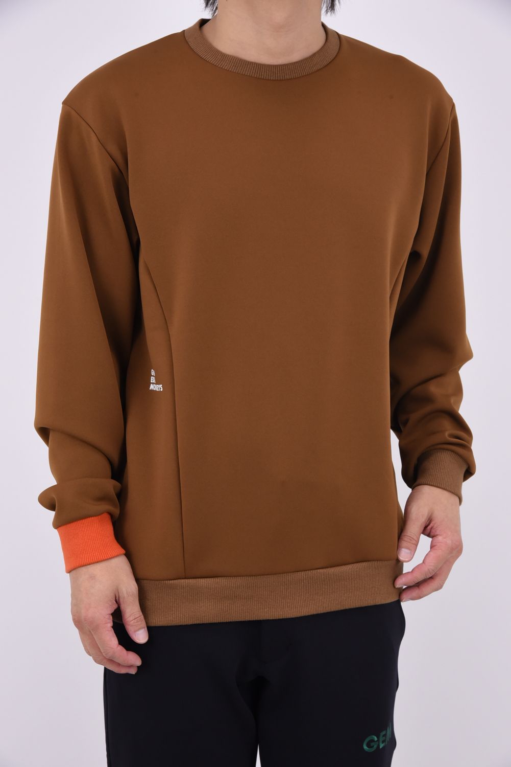 【26AW】 【ユニセックス対応】 JERSEY SWEATSHIRT / ダンボールニット バックプリント スウェットシャツ (ブラウン)