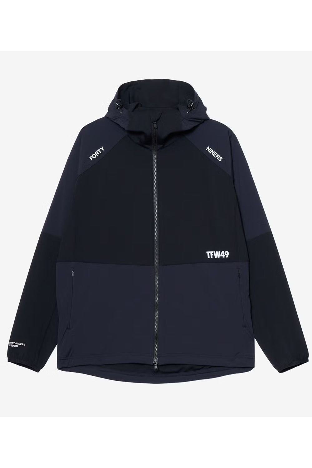 【26AW】 ACTIVE HOODED JACKET / ストレッチナイロン&ダンボールニット フーデッドジャケット (ブラック/ブラック)
