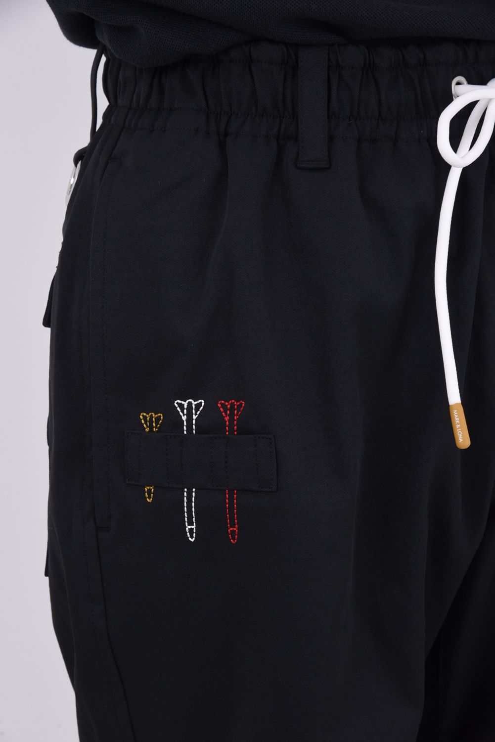 【26SS】 SOVEREIGN UTILITY TWILL SHORTS / ポリエステルツイル ブラックレターフォントロゴ ショートパンツ (ブラック)