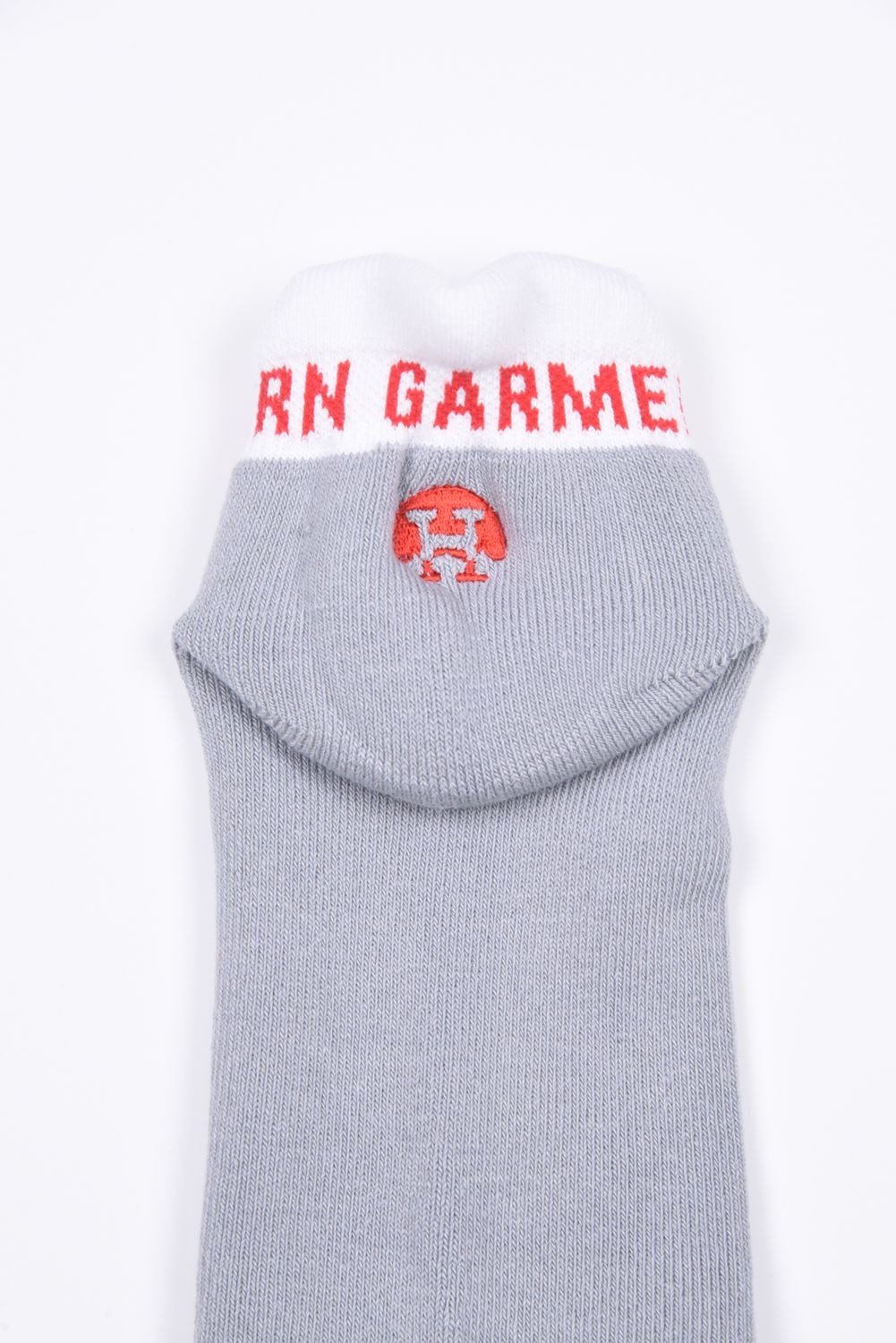 HAPPY SURF CUSHION SOCKS / HAPPY SURFロゴ アングルソックス グレー