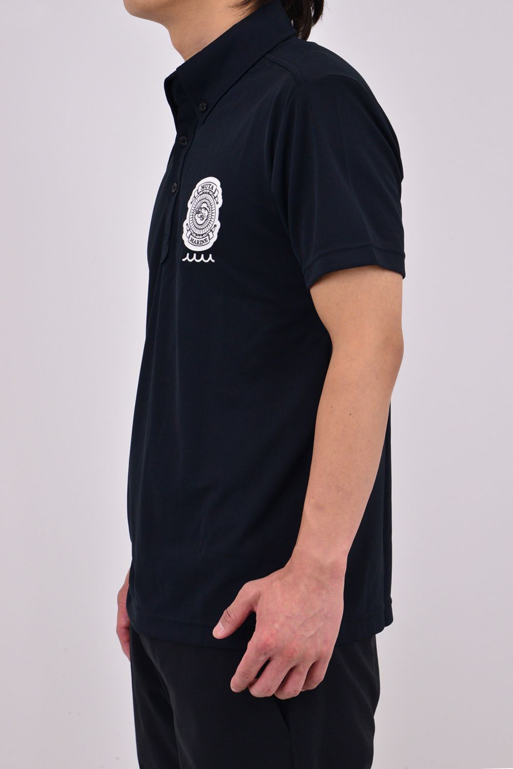 【26SS】 POLO SHIRT / POPEYE™︎コラボレーション エンブレムワッペン ポロシャツ (ブラック)