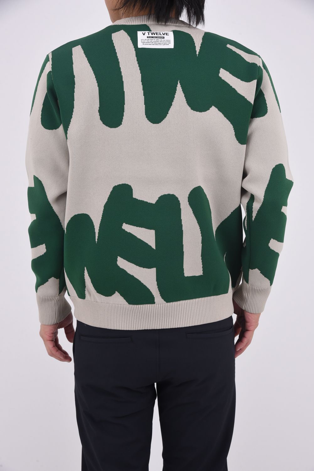 【25AW】 GRAFT KNIT / グラフィティロゴ クルーネックニット (ベージュ)