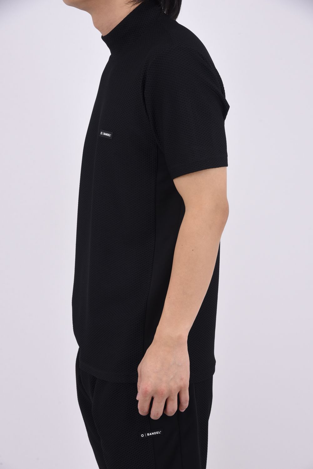 【26SS】 DRY WAFFLE SWITCH MOCK / ドライワッフルスウィッチモックネック (ブラック)