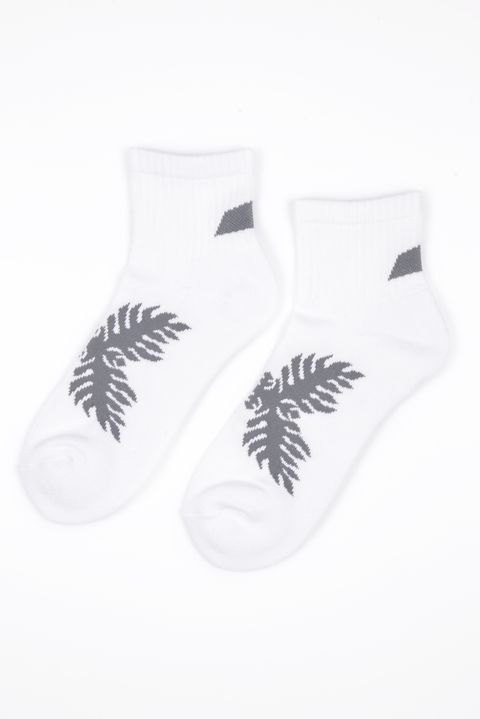 【26AW】 Ankle Socks（Laua’e） / ハワイアンキルトジャカード アンクルソックス (ホワイト)