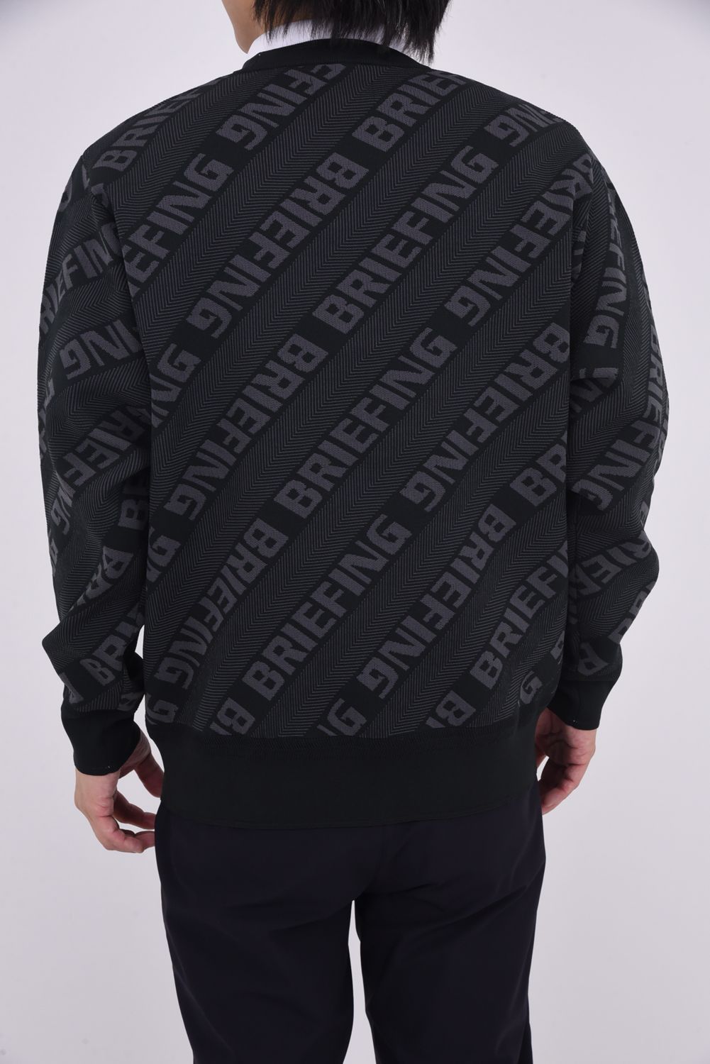 【25AW】 CE MEN'S WR BIAS LOGO CREWNECK KNIT / バイアスロゴジャカード クルーネックニット (ブラック)