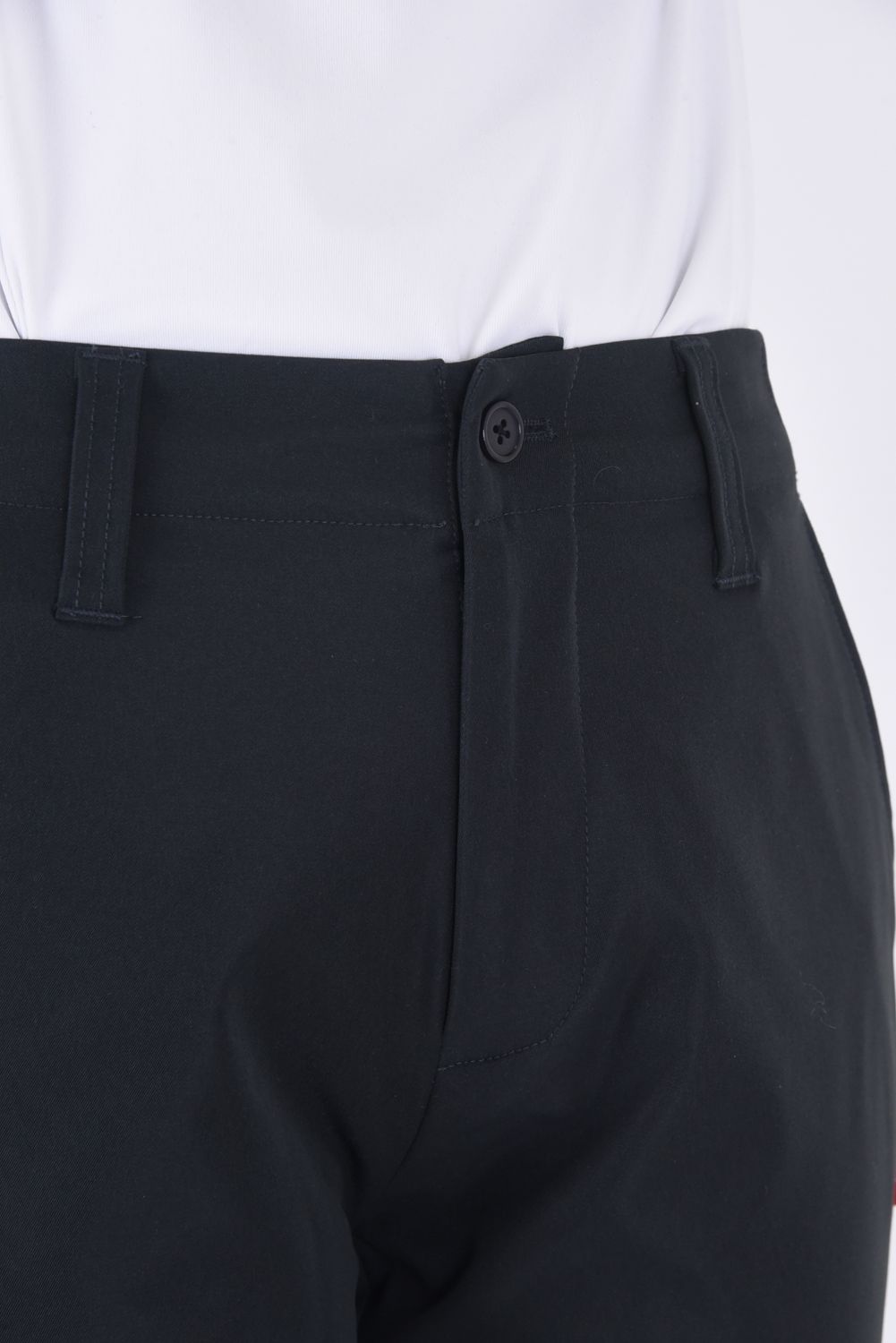 【期間限定ポイント10倍】【レディース】 USUAL PANTS / ロゴワッペン ベーシック ロングパンツ (ブラック)