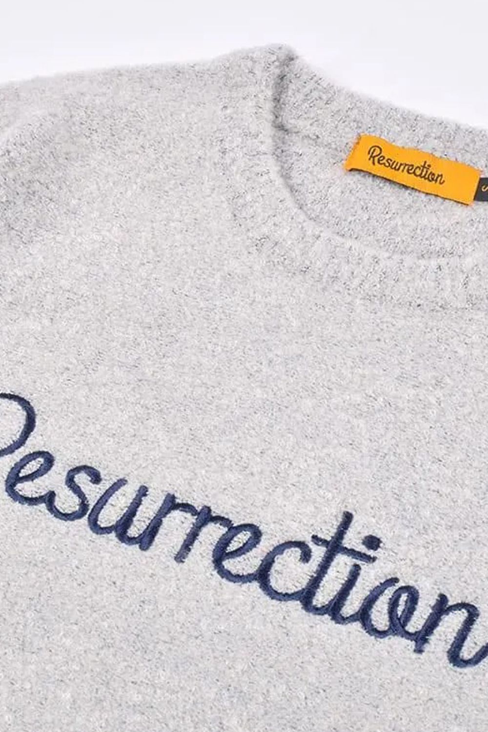 【26AW】【レディース】 ACCENT BOUCLE KNIT / アクセントリブ ブークレニット (グレー)*
