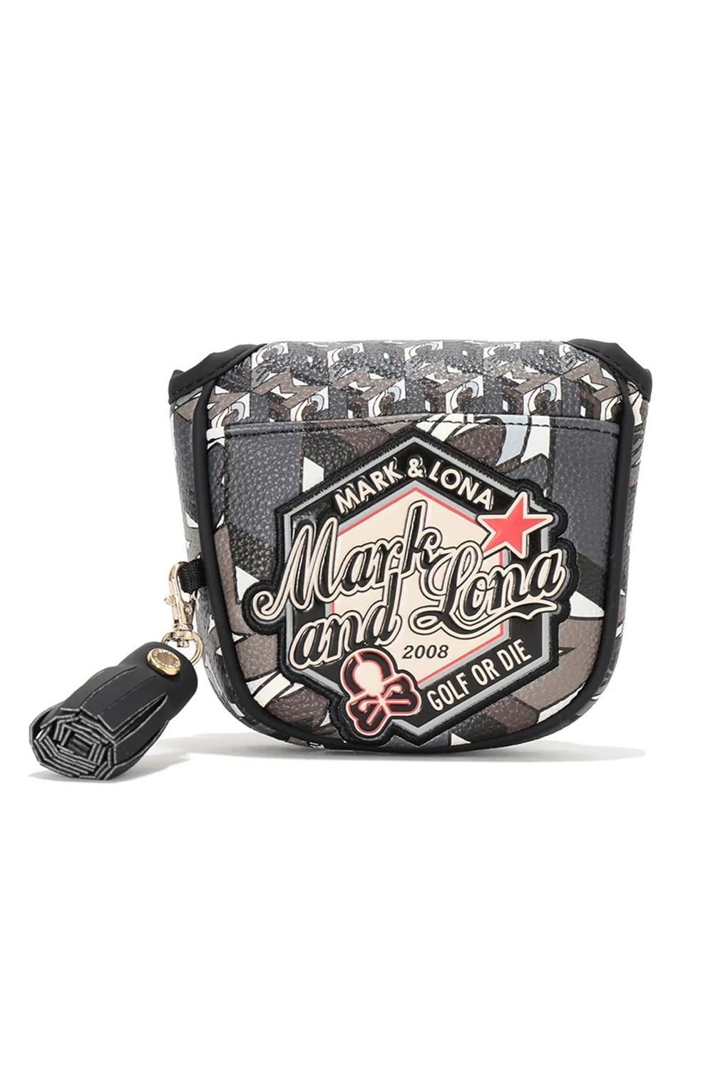 【26AW】 PRISME MALLET PUTTER COVER / 3Dキューブパターン シンセティックレザー マレットタイプ パターカバー (ブラック)