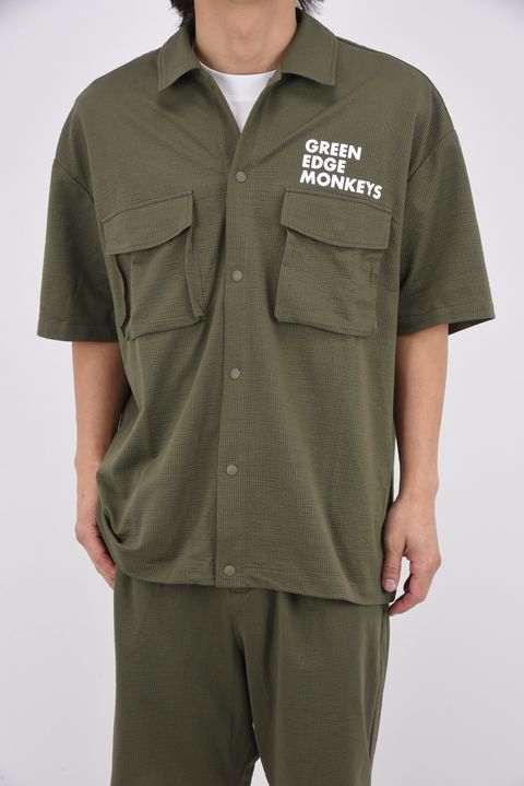 【26SS】 KNIT SOCCER SHIRT / ニットサッカー シャツ （カーキ）