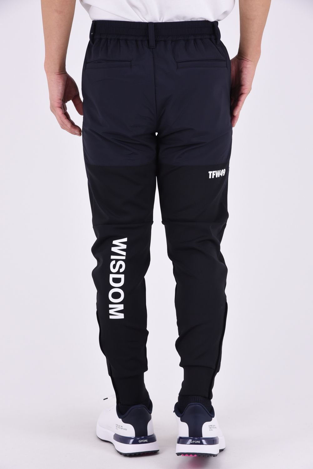 【26AW】 STRETCH HYBRID PANTS / ストレッチナイロン&ダンボールニット ロングパンツ (ブラック/ブラック)