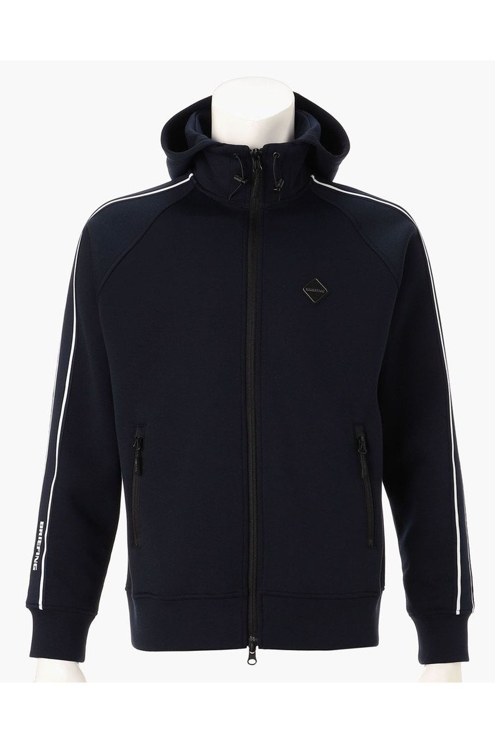 【26AW】 MEN’S WARM LINE PARKA / ダンボールニット サイドライン ジップアップパーカー (ネイビー)